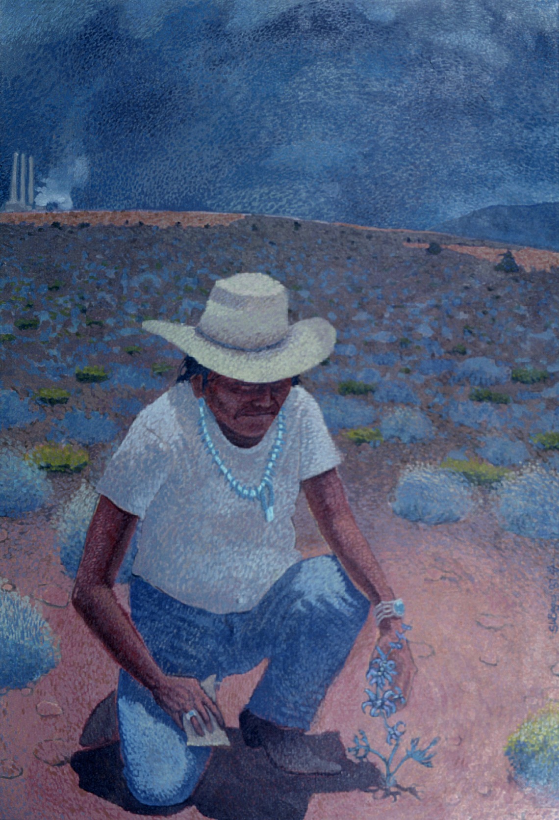 Navajo Power Plant (1990) by Shonto W. Begay