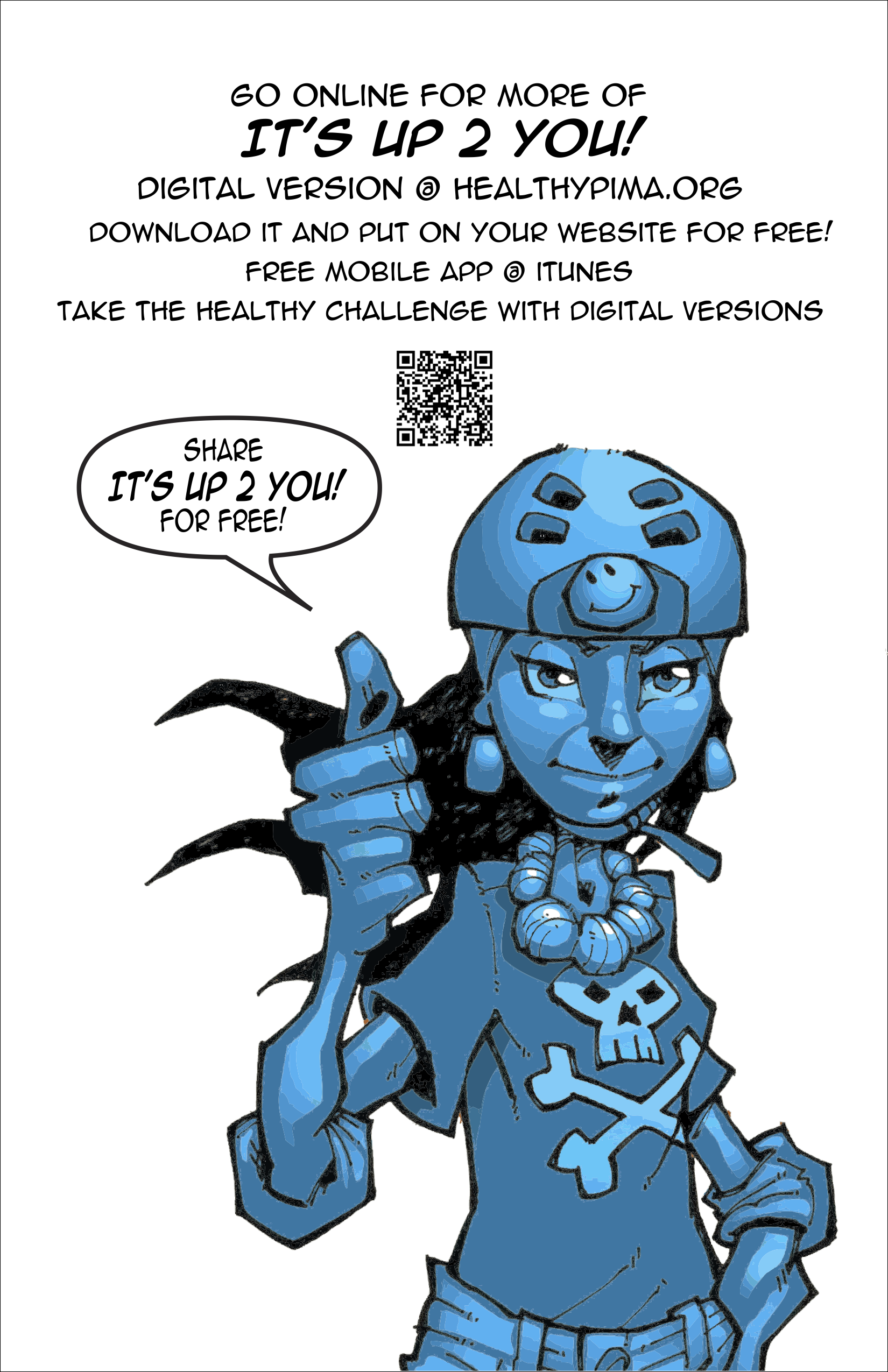 Page 25. This page encourages one and all to download this digital comic book iTunes