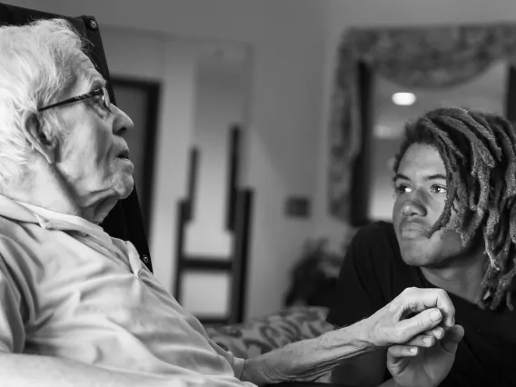 Logan Boyd connects with his grandfather, Carlon