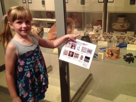 Child in front of exhibit
