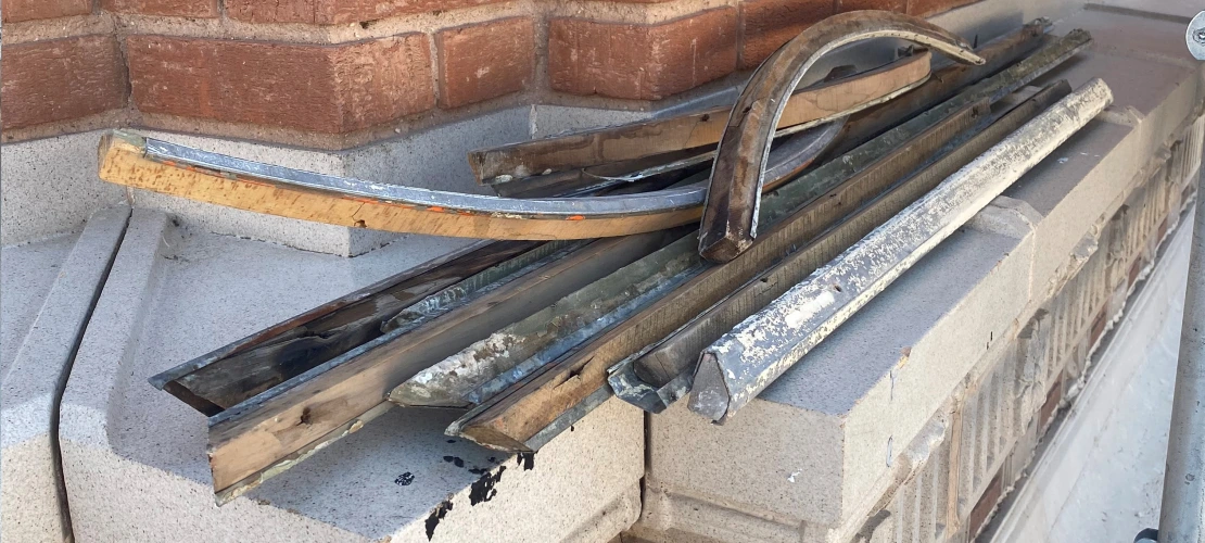 window framing elements deinstalled