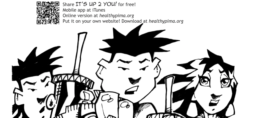 Front inside cover the "It's Up 2 You!" comic book