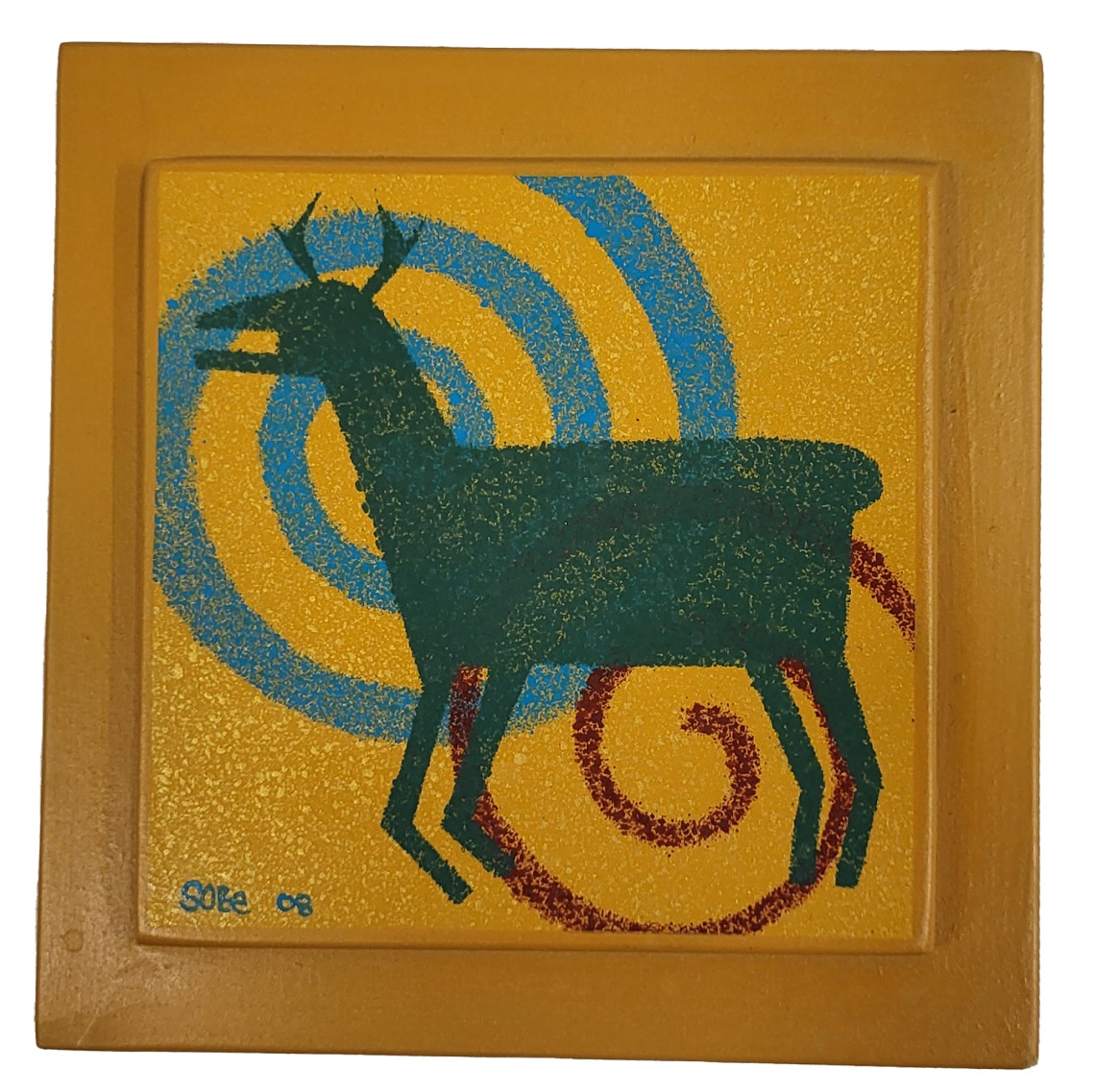 painting of deer petroglyph