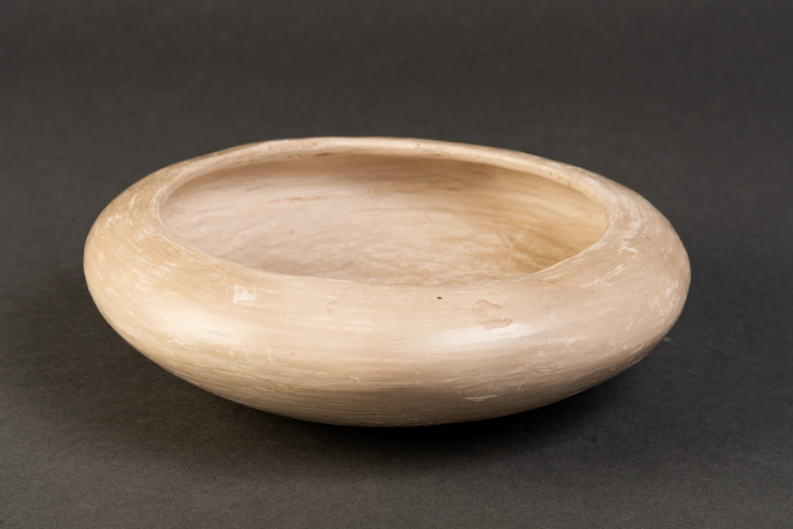 an unfired polished bowl