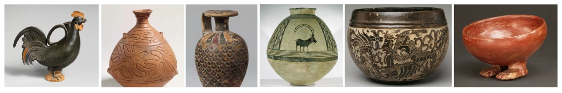 a variety of world pottery