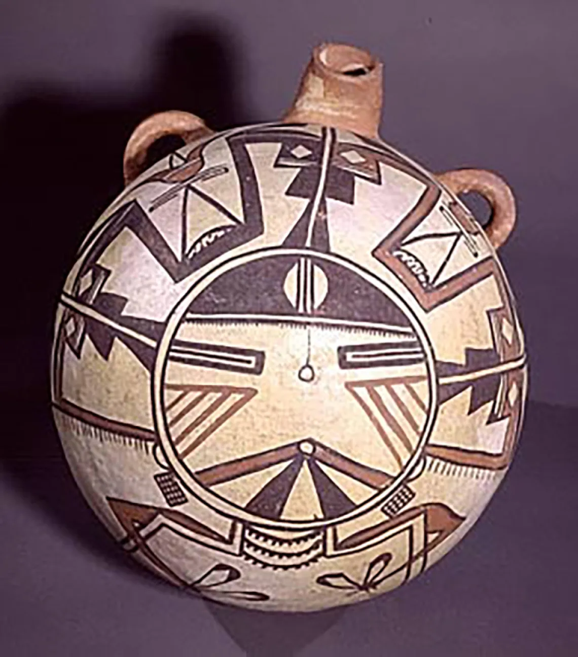 Polacca Polychrome canteen with Salako Katsina design, around 1900. ASM# 4099