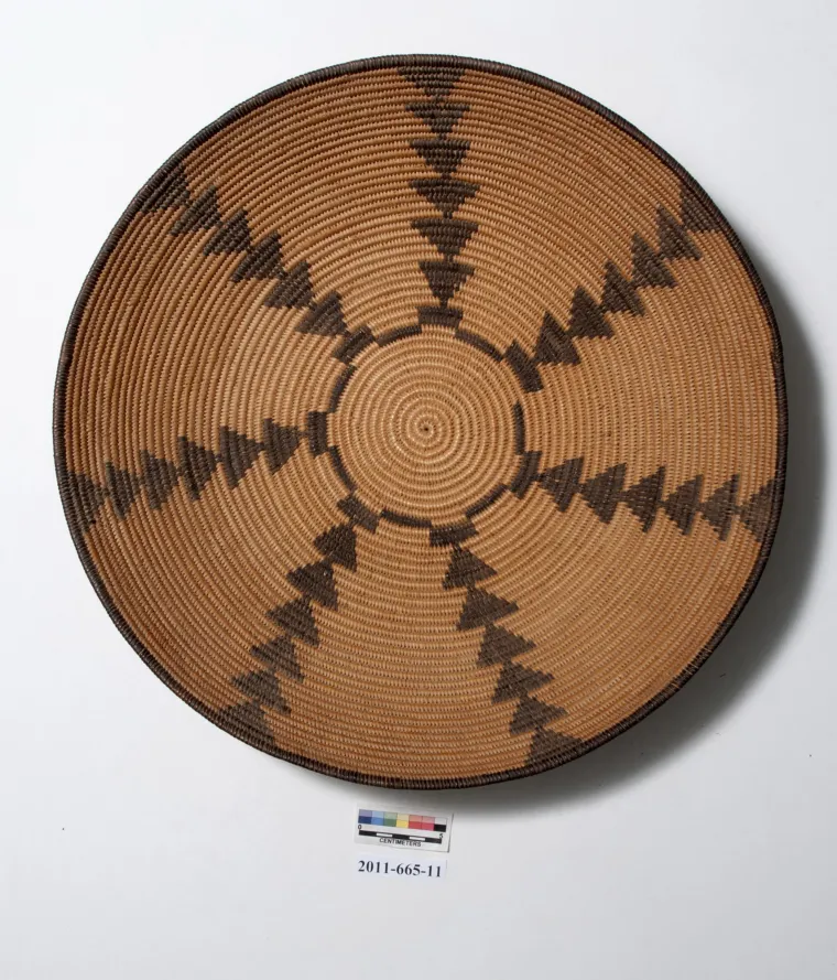 Polychrome Coiled Basketry Bowl