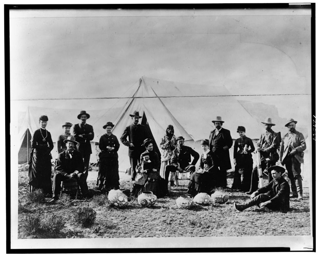 General John A. Logan and group at Zuni Pueblo 1882