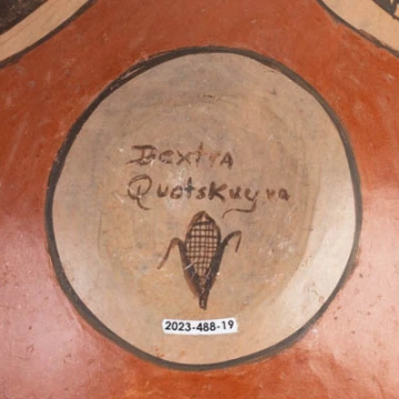 Dextra Quotskuyva's signature and insignia on the bottom of ASM #2022-488-19..