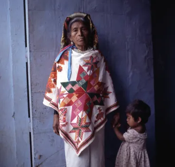Nahua woman of Cuatlamyan in her quechquemitl