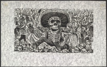 “Calavera Oaxaqueña,” by José Guadalupe Posada (Mexican lithographer, 1852-1913)