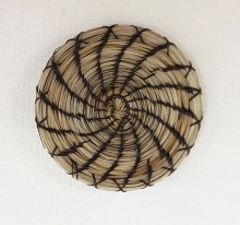 miniature horsehair basketry plaque